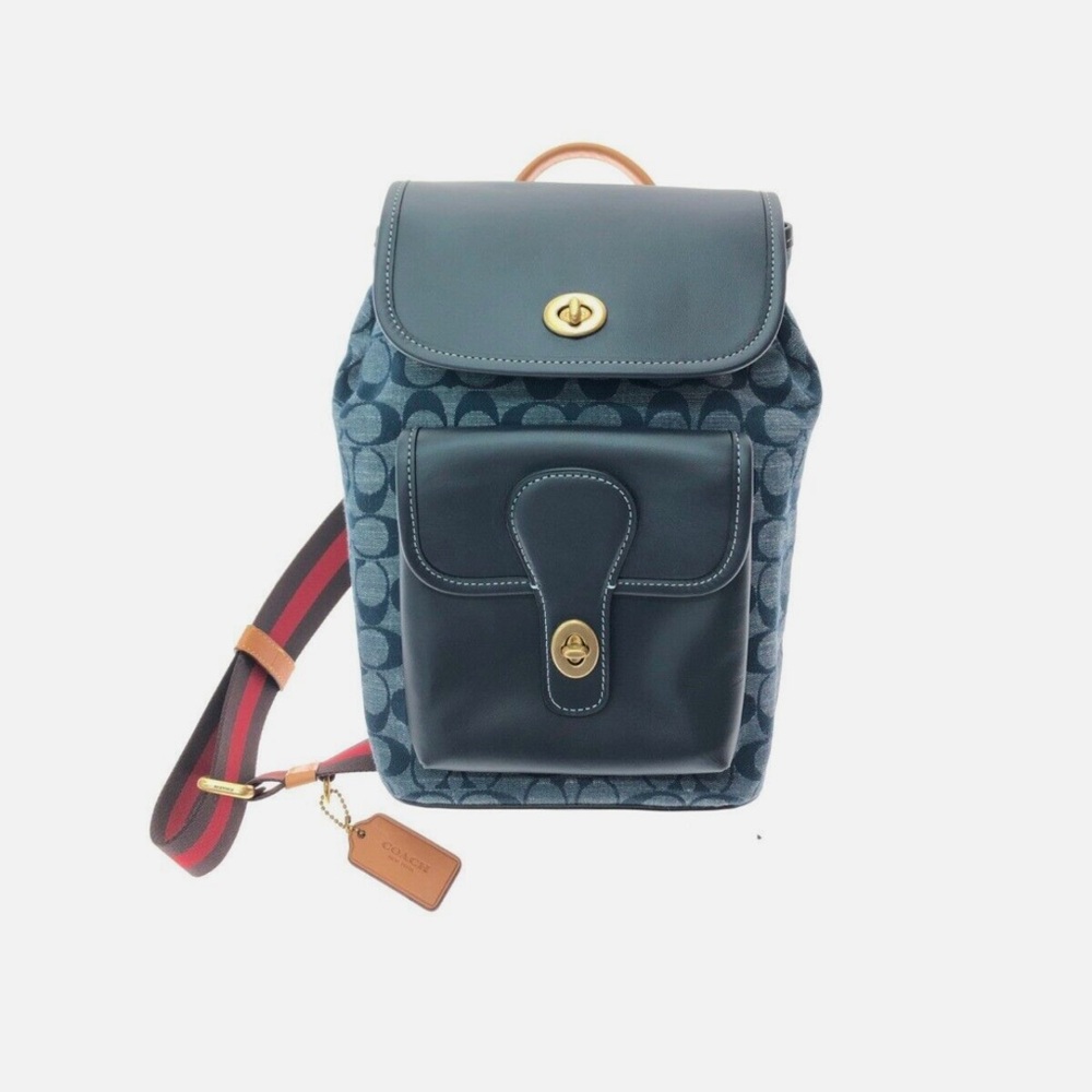 Heritage Pack In Signature Chambray - Coach One shoulder backpack